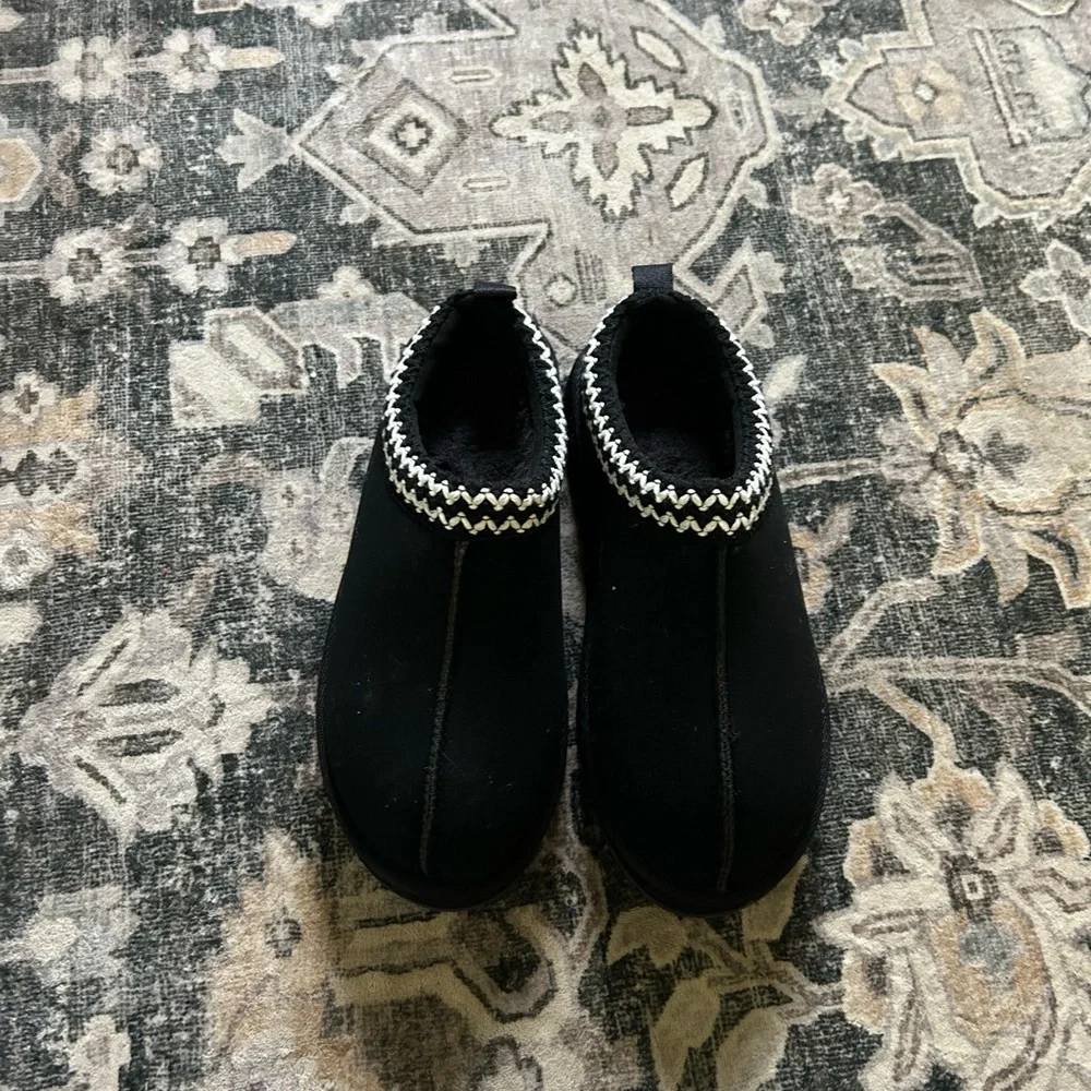 Black platform indoor/outdoor slippers - Picture 3 of 6